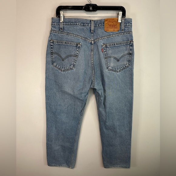 Vintage Y2K Levis 505 Classic Straight Leg Light Wash Jeans Size 34x30 - Picture 2 of 9